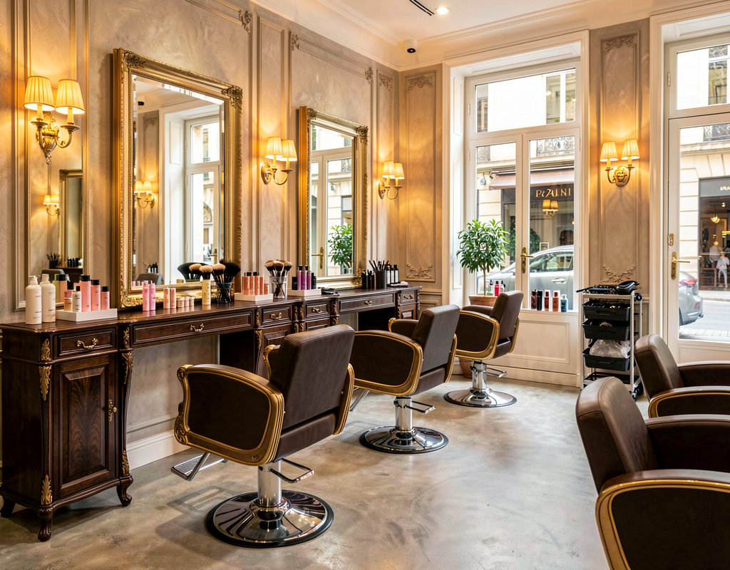 Stilista al lavoro sui capelli